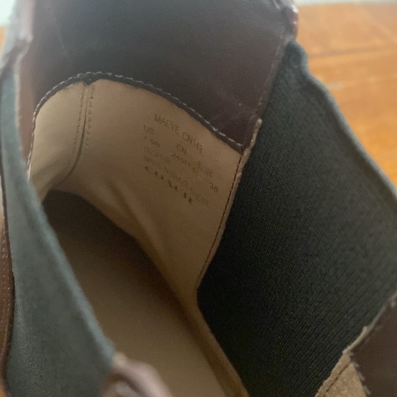 Never Worn Coach Maeve Brown Leather Chelsea Boot - Picture 7 of 8